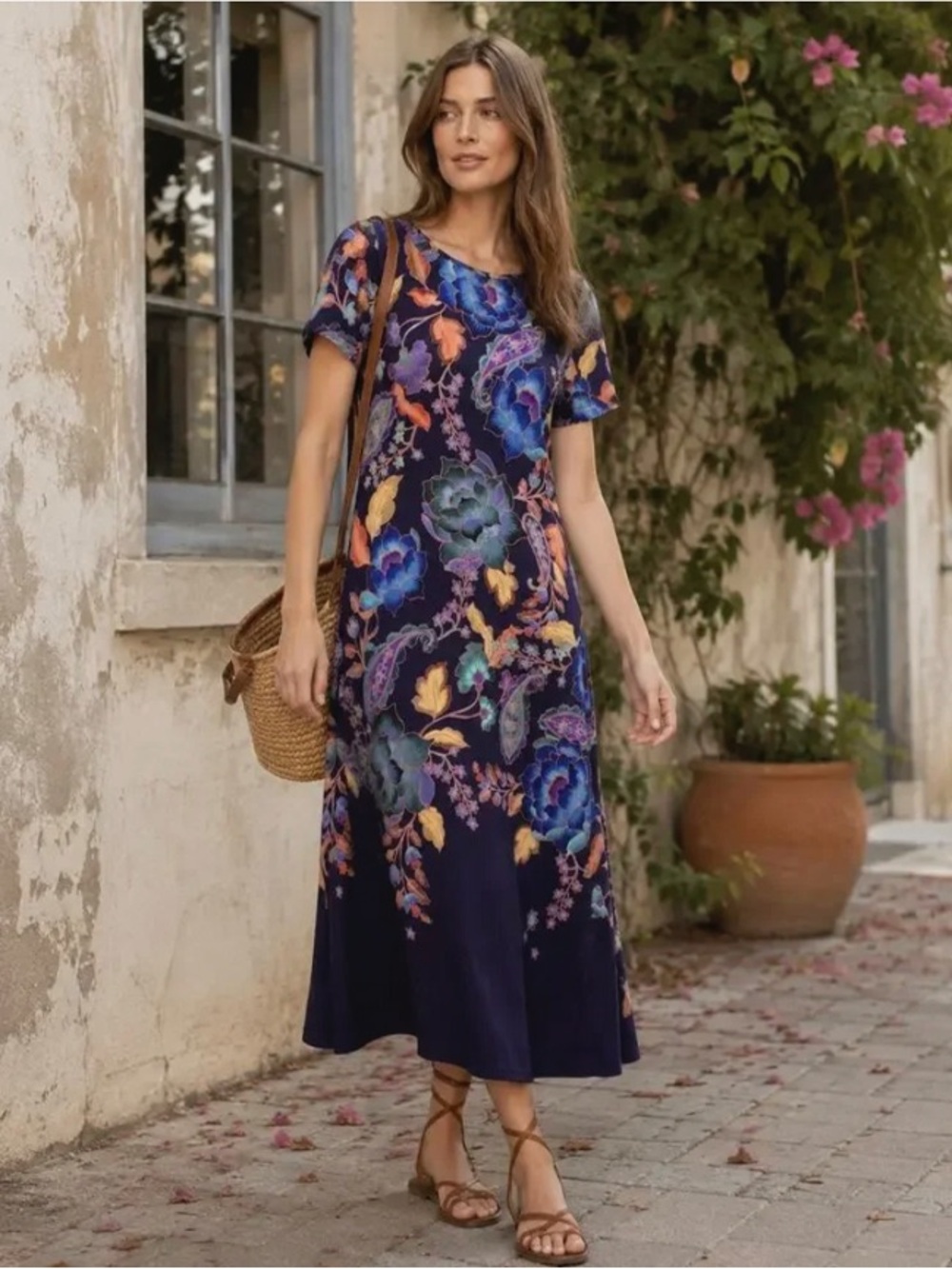 NWT Johnny Was Stevie’s Garden Short Sleeve Midi Dress